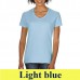Gildan Premium Cotton GIL4100V, női V nyakú póló light blue
